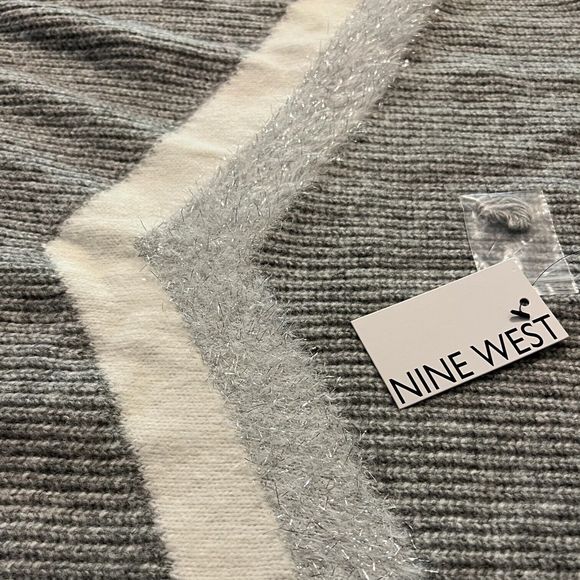 Nine West Pullover Sweater Size‎ XL Women Gray Acrylic Nylon Long Sleeve Scoop - Picture 6 of 6